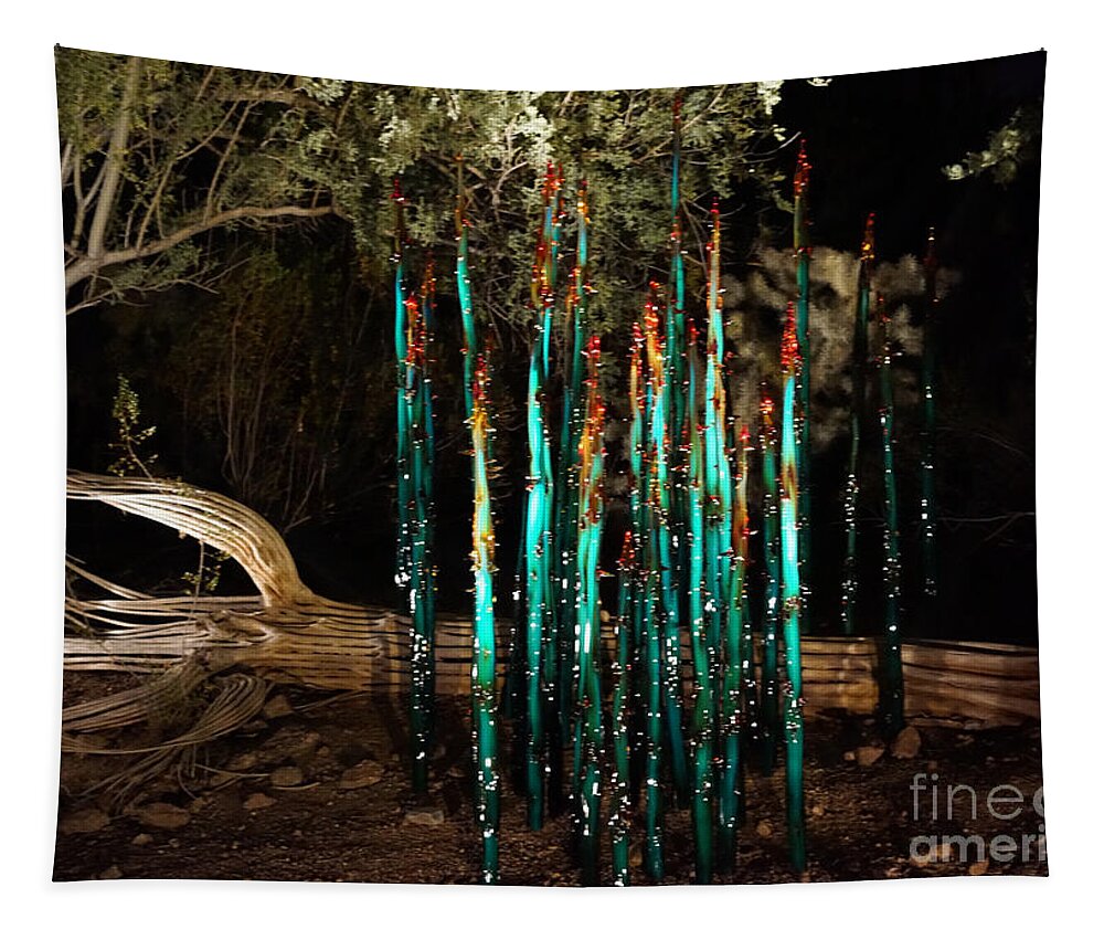  Exhibit Tapestry featuring the photograph Turquoise Chihuly Glass by Weir Here And There