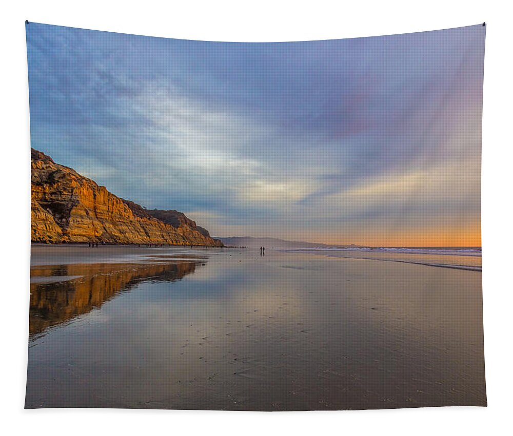 Beach Tapestry featuring the photograph Two by Peter Tellone