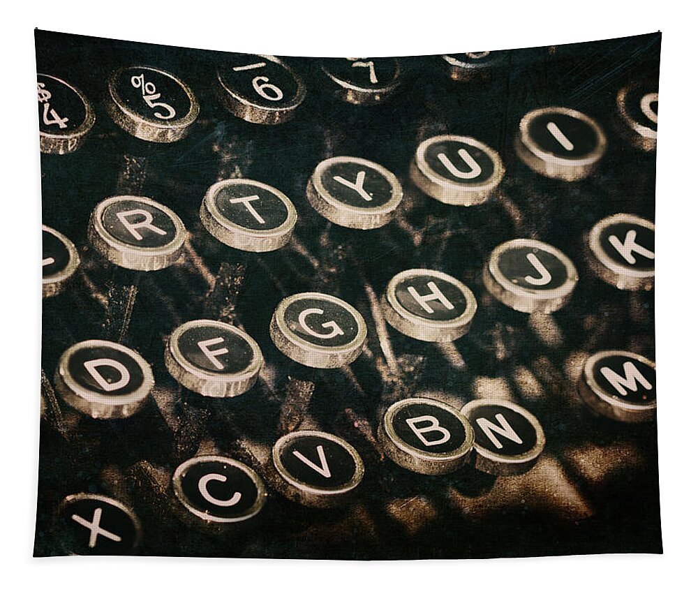 Typewriter Tapestry featuring the photograph Typewriter Keys by Pam Holdsworth