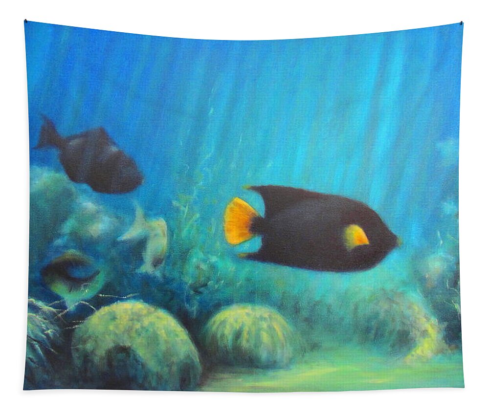 Realism Tapestry featuring the painting Underwater by Donelli DiMaria