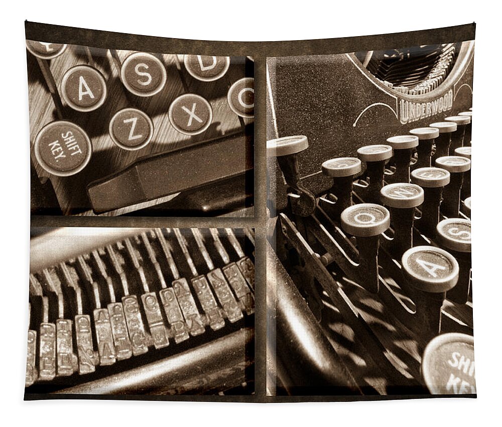 Underwood Typewriter Tapestry featuring the photograph Underwood Typewriter by John Magyar Photography