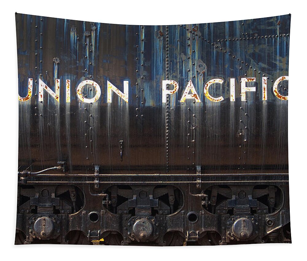 D2-rr-0039 Tapestry featuring the photograph Union Pacific - Big Boy Tender by Paul W Faust - Impressions of Light