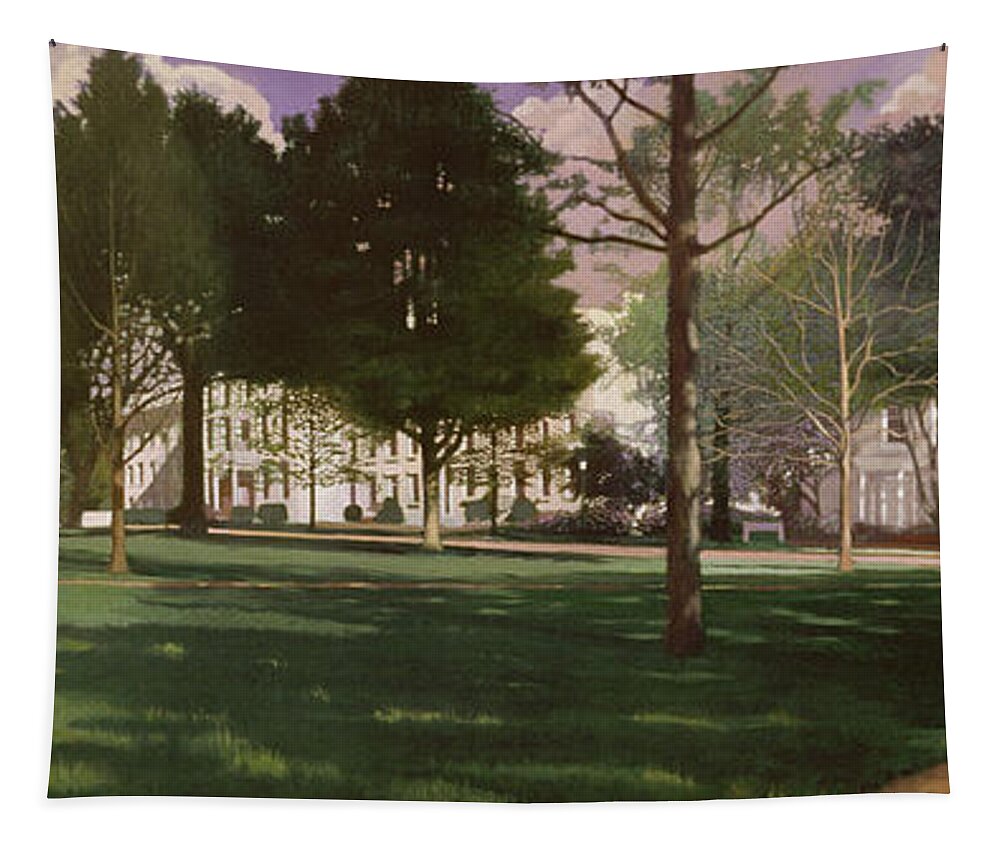 Usc Tapestry featuring the painting University of South Carolina Horseshoe 1984 by Blue Sky