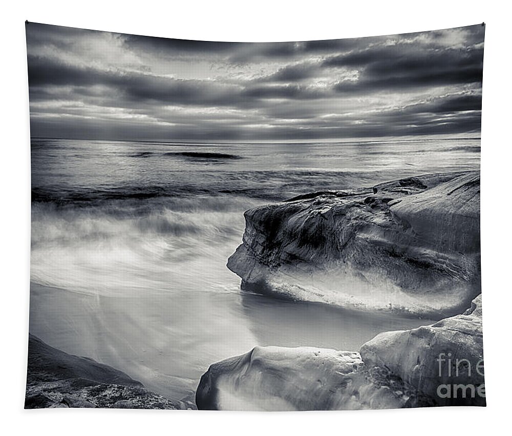 Black And White Photography Tapestry featuring the photograph Untamed by Jennifer Magallon