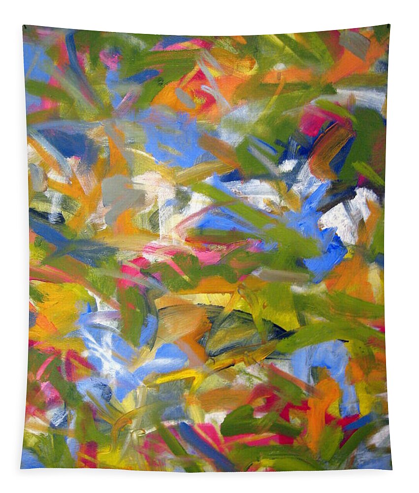 Landscape Tapestry featuring the painting Untitled #22 by Steven Miller