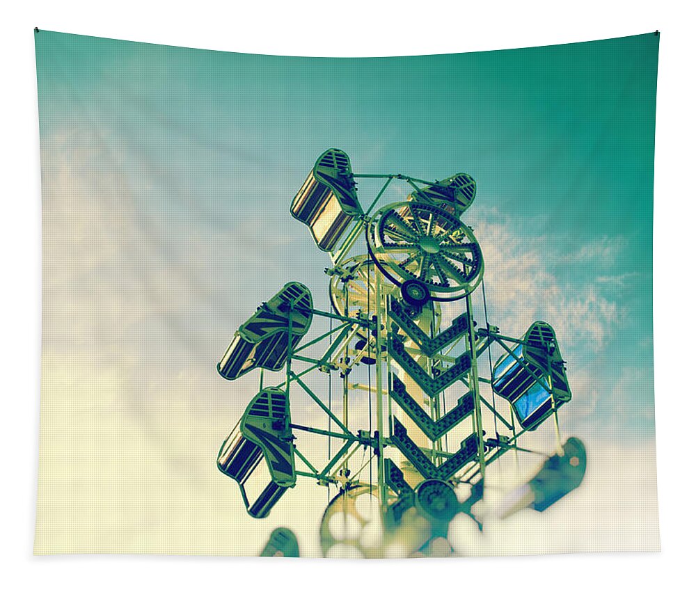 Carnival Ride Tapestry featuring the photograph Up and Away by Melanie Alexandra Price
