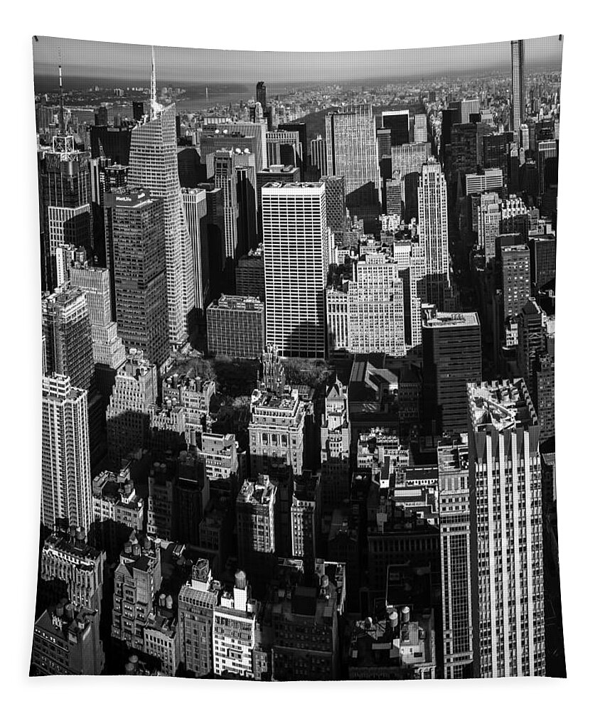 Manhattan Tapestry featuring the photograph Uptown Manhattan Triptych Left by David Morefield