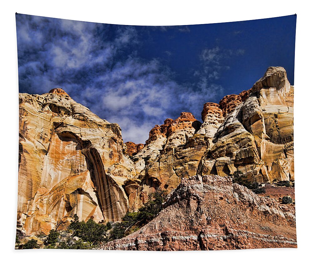 Utah Tapestry featuring the photograph Utah Mountains by Kathy Churchman