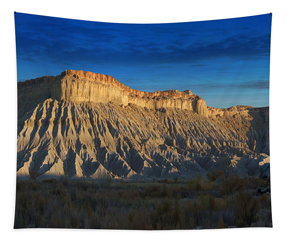 Landscape Tapestry featuring the photograph Utah Outback 40 Panoramic by Mike McGlothlen