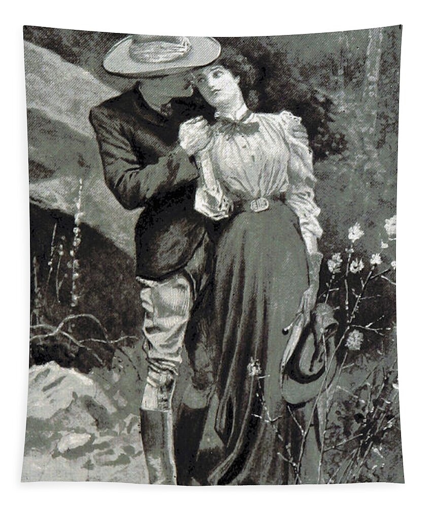 Holiday Tapestry featuring the photograph Valentines Day, 1898 by British Library