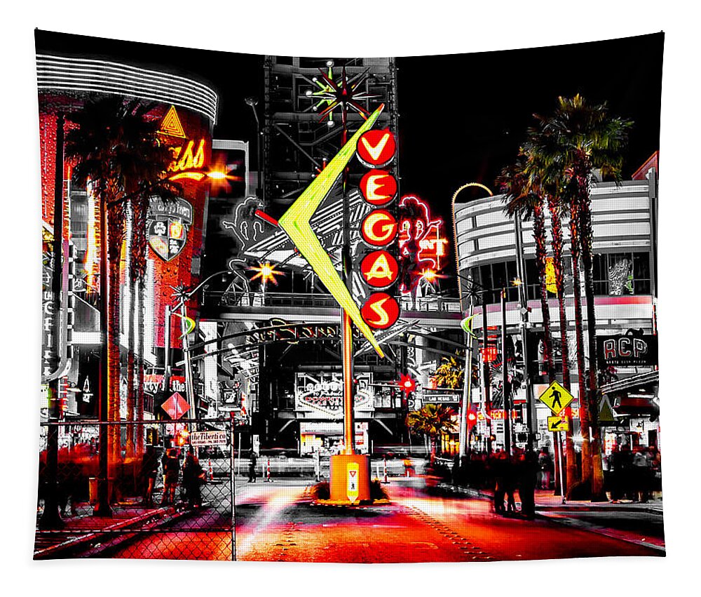 Las Vegas Tapestry featuring the photograph Vegas Nights by Az Jackson