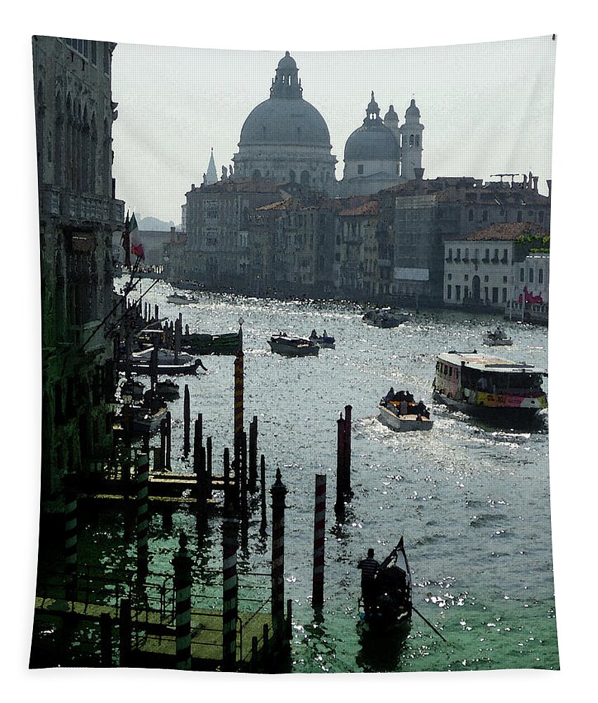Italy Tapestry featuring the photograph Venice Grand Canale Italy Summer by Irina Sztukowski