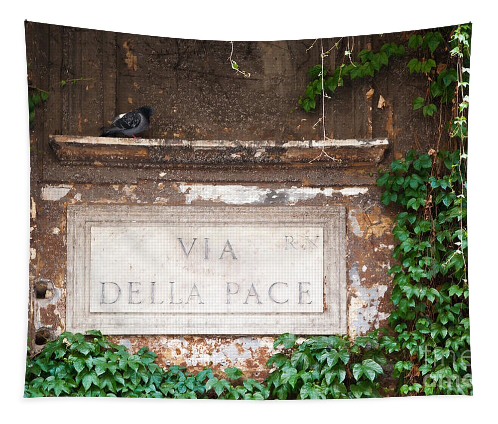 Street Tapestry featuring the photograph Via della Pace by Matteo Colombo
