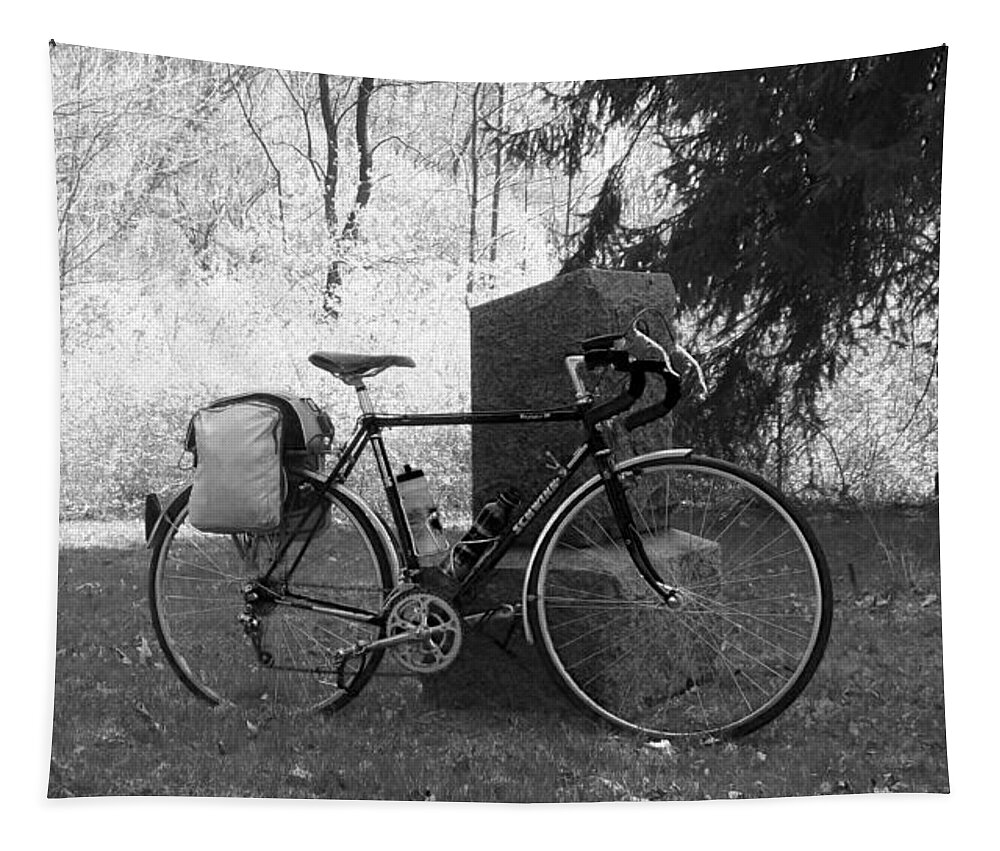 Ancient Tapestry featuring the photograph Vintage Bicycle In Graveyard by Joyce Wasser