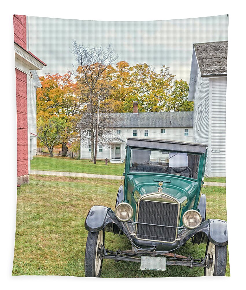 Auto Tapestry featuring the photograph Vintage Ford Model A Car by Edward Fielding