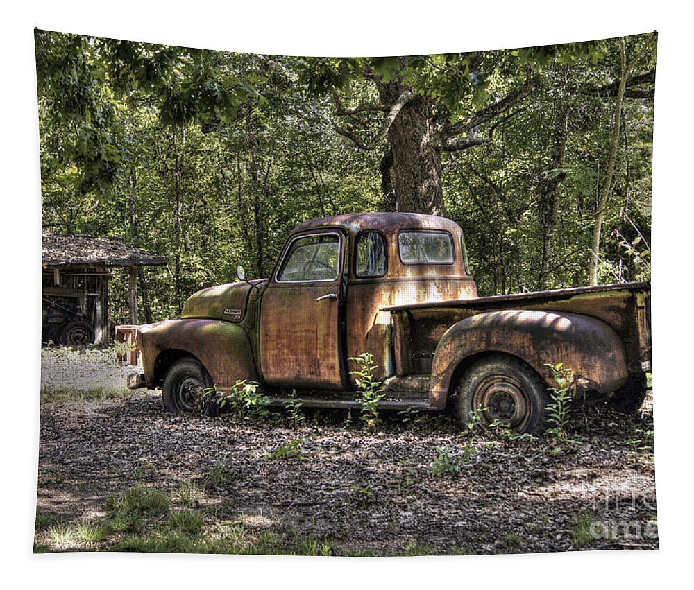 Chevrolet Tapestry featuring the photograph Vintage Rust by Benanne Stiens