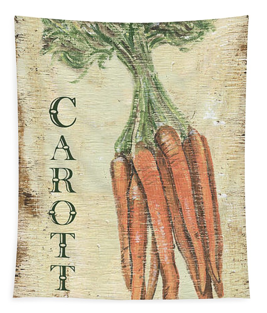 Kitchen Tapestry featuring the painting Vintage Vegetables 4 by Debbie DeWitt
