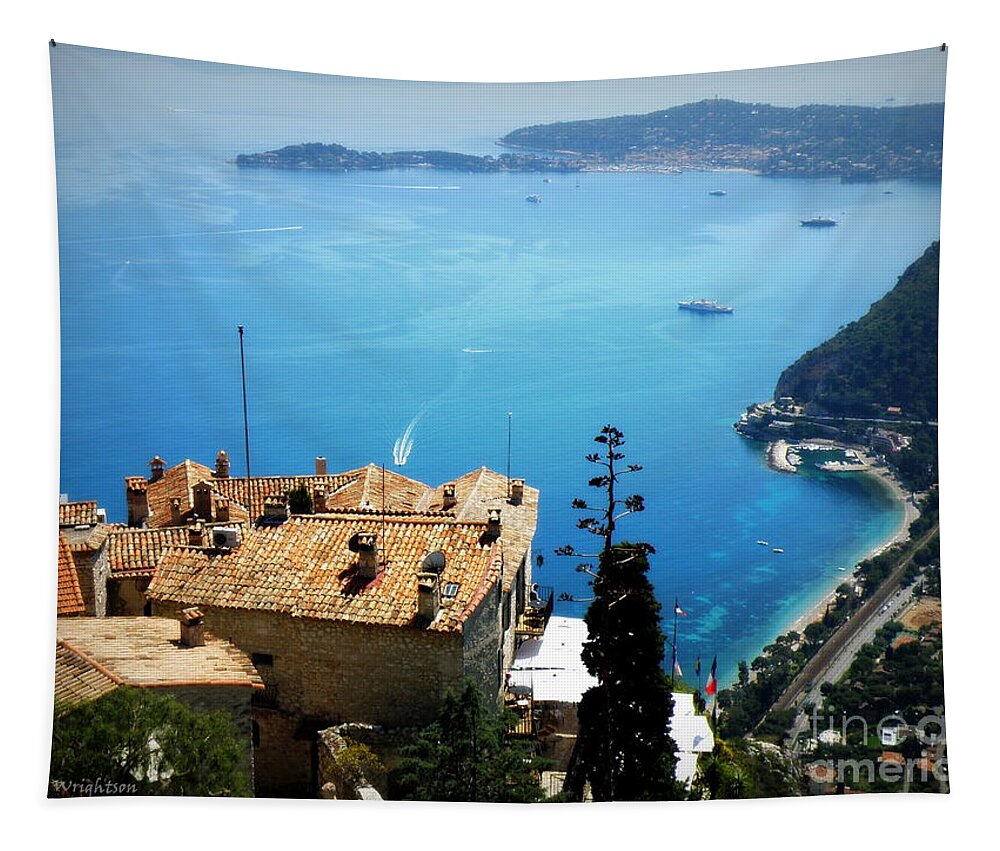 France Tapestry featuring the photograph Vista from Eze by Lainie Wrightson