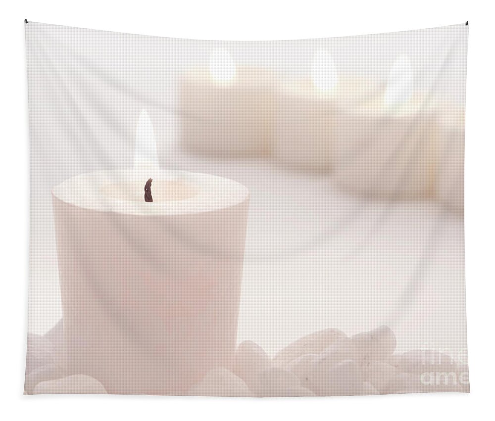 Votive Tapestry featuring the photograph Votive Candle by Olivier Le Queinec