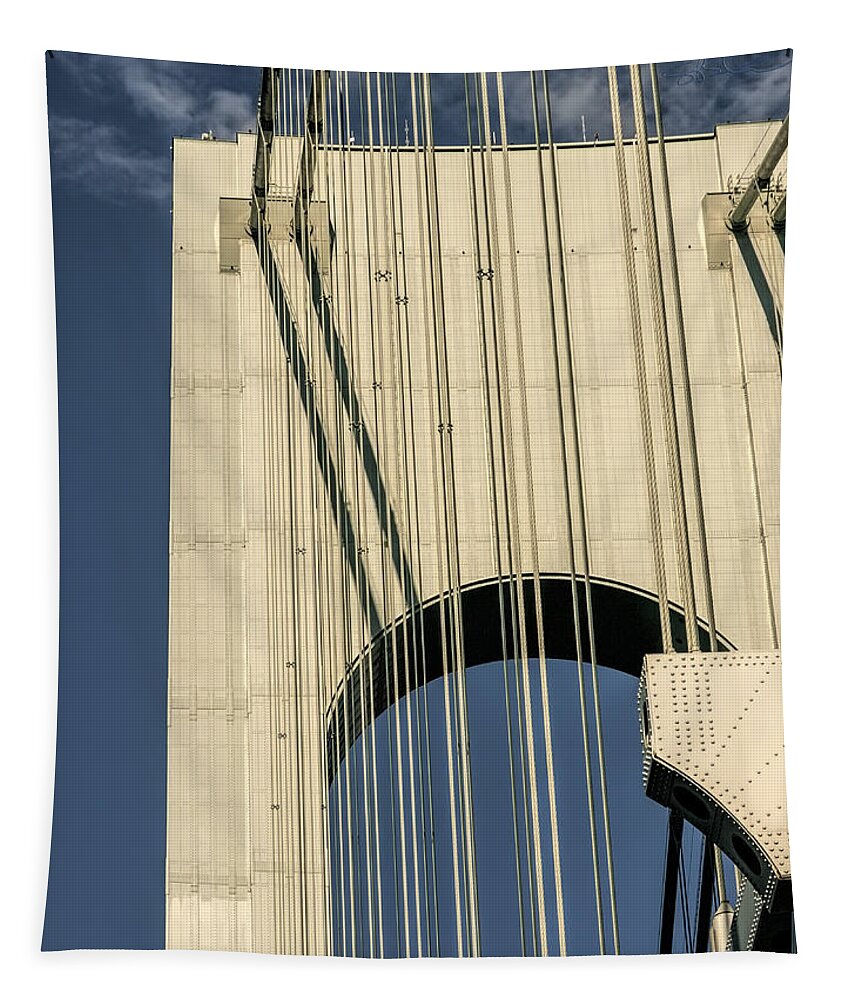 Bridge Cables Tapestry featuring the photograph Wait of the World by S Paul Sahm