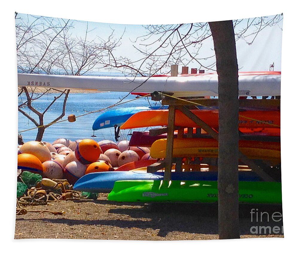 Kayak Tapestry featuring the photograph Waiting for Summer by Beth Saffer