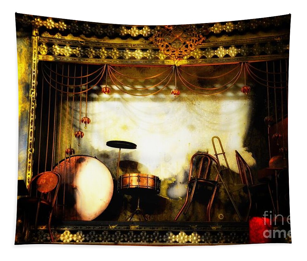 Newel Hunter Tapestry featuring the photograph Waiting for the music by Newel Hunter