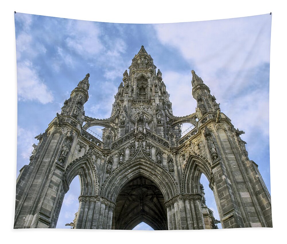 Edinburgh Tapestry featuring the photograph Walter Scott Monument - Edinburgh - Scotland by Jason Politte