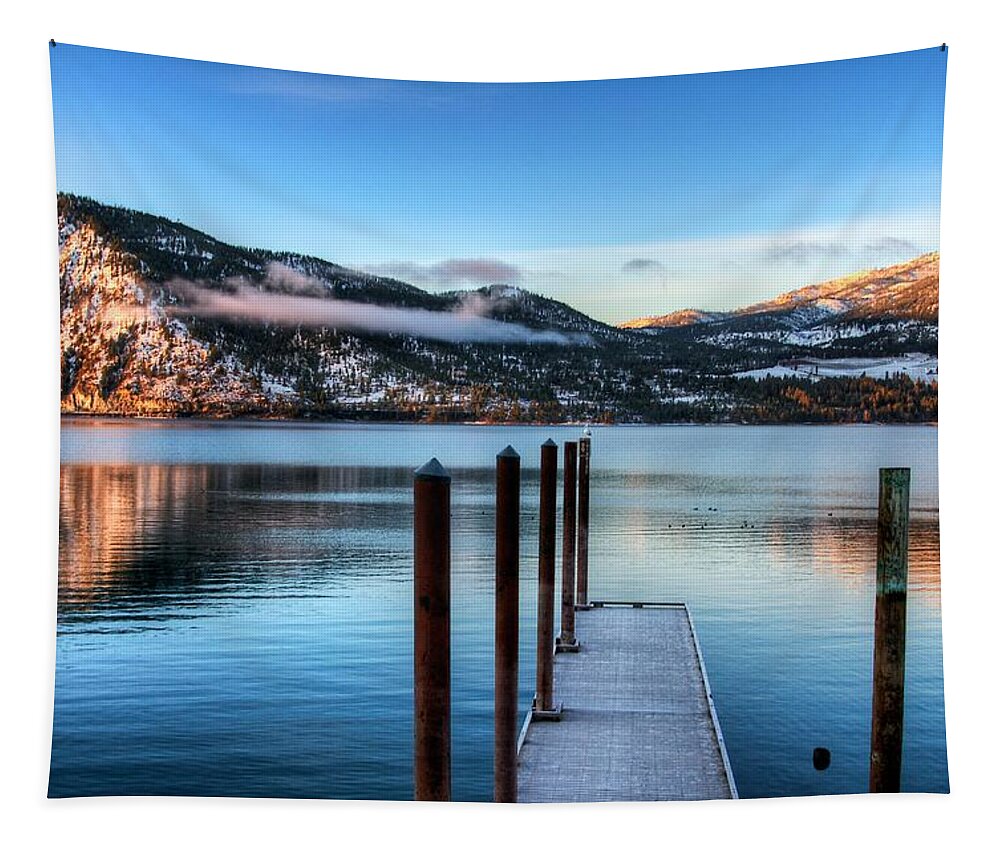 Lake Chelan Tapestry featuring the photograph Wapato Point by Spencer McDonald