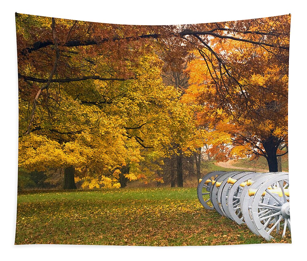 Cannon Tapestry featuring the photograph War and Peace by Paul W Faust - Impressions of Light