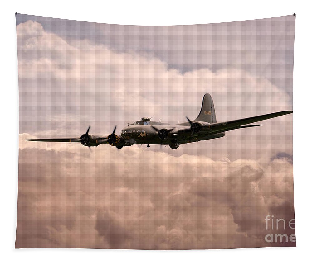 Boeing Tapestry featuring the digital art Warbirds - B17 Flying Fortress by Airpower Art