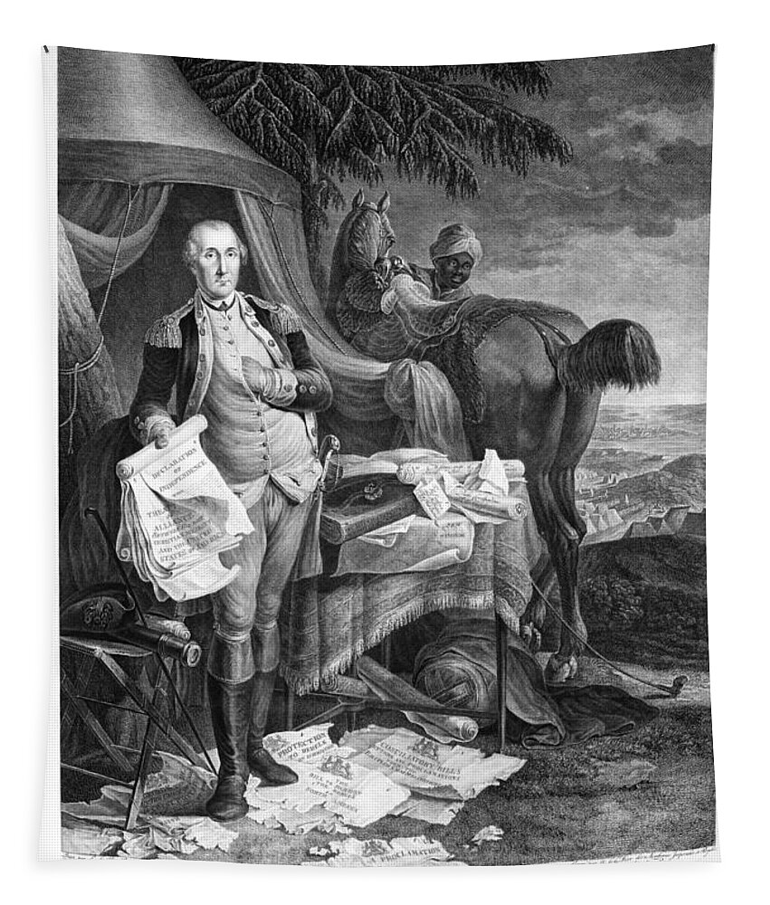 1781 Tapestry featuring the photograph Washington At Yorktown by Granger