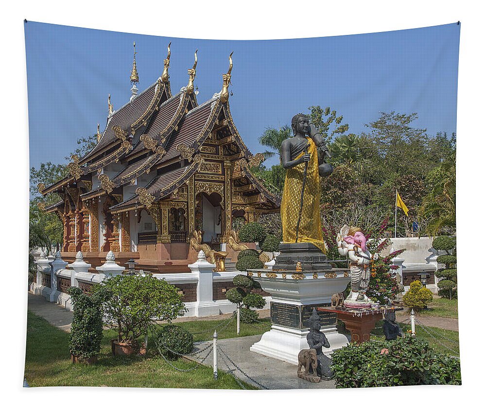 Scenic Tapestry featuring the photograph Wat Chedi Liem Phra Ubosot DTHCM0831 by Gerry Gantt