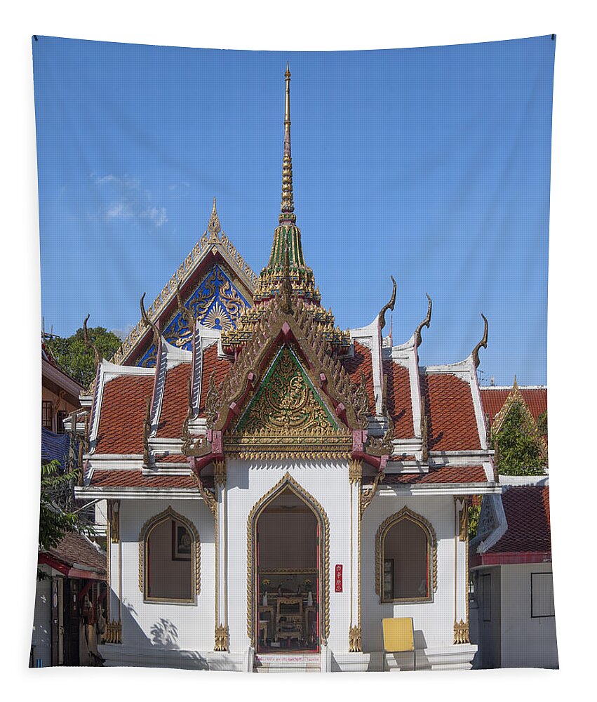 Temple Tapestry featuring the photograph Wat Maha Pruettharam Four Gable Walls Temple DTHB024 by Gerry Gantt