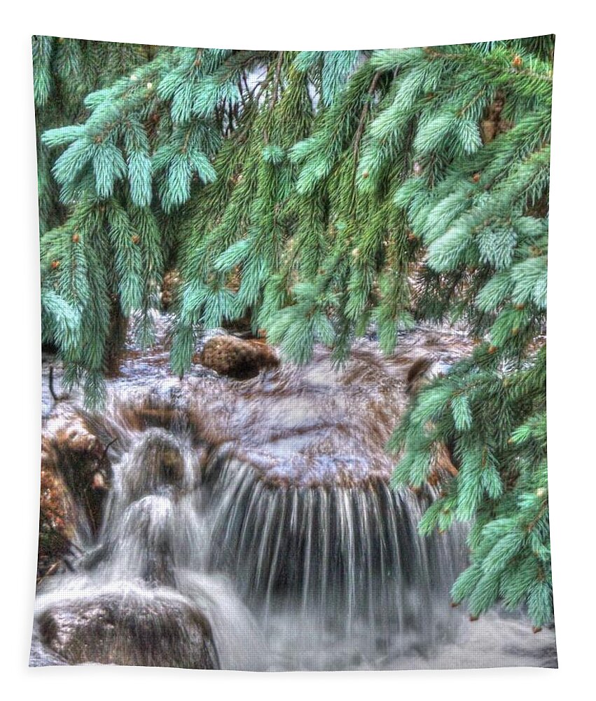 Waterfall Tapestry featuring the photograph Water Falling I by Lanita Williams