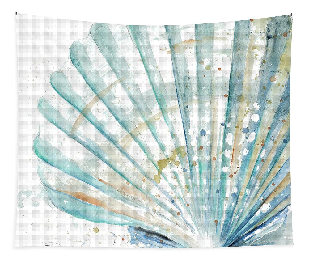 Water Tapestry featuring the painting Water Shell by Patricia Pinto