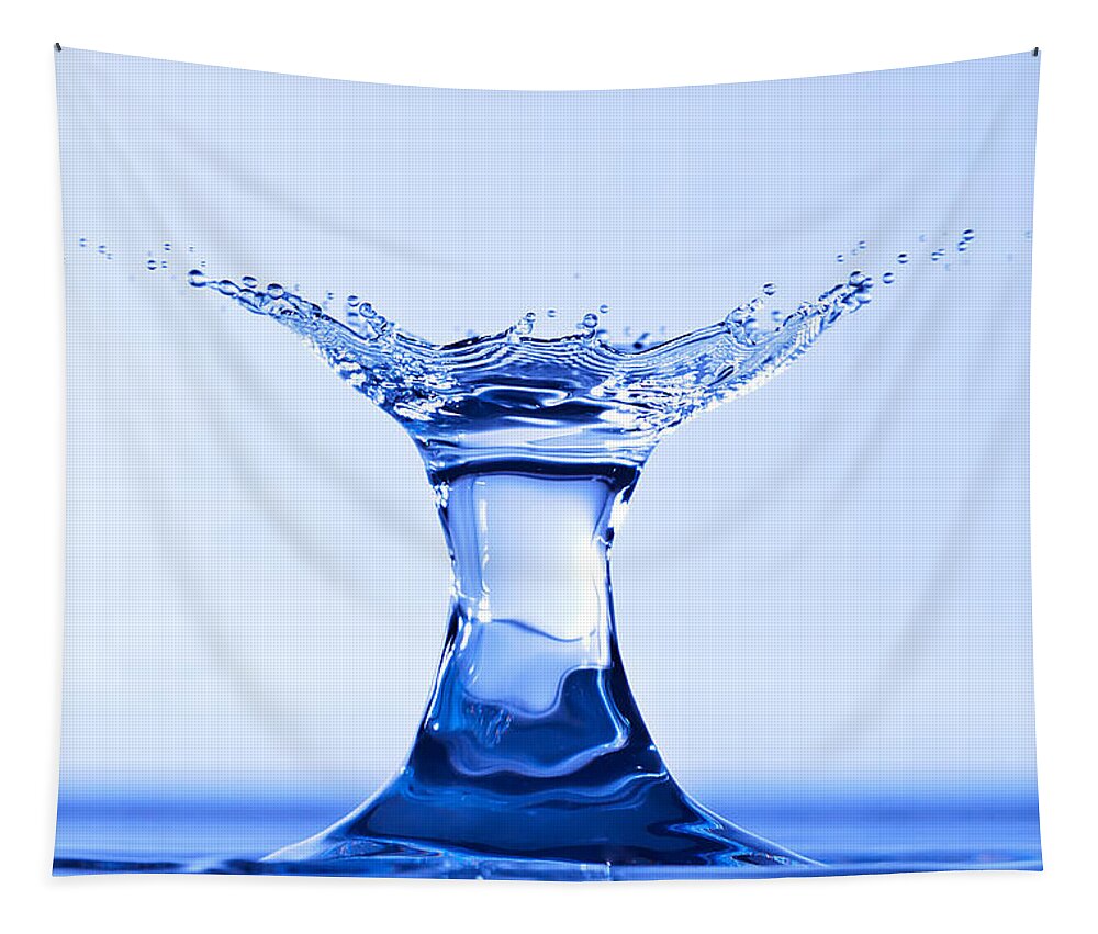 Abstract Tapestry featuring the photograph Water Splash by Anthony Sacco