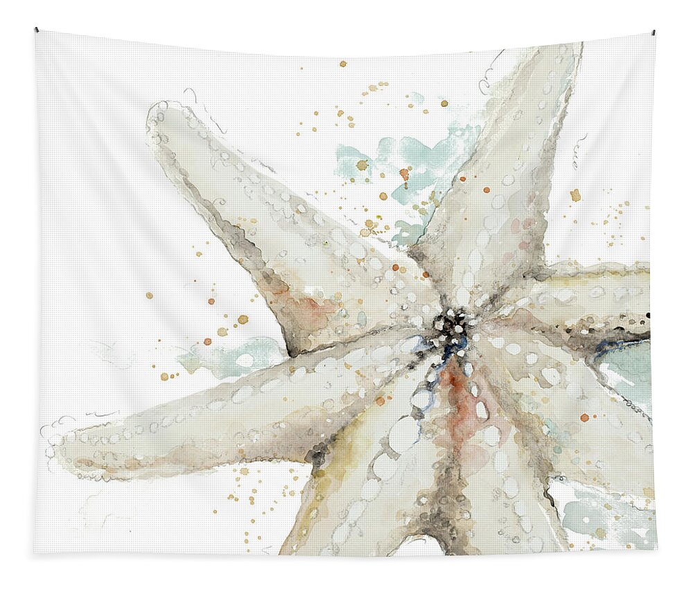 Waterstarfishcoastal Tapestry featuring the painting Water Starfish by Patricia Pinto