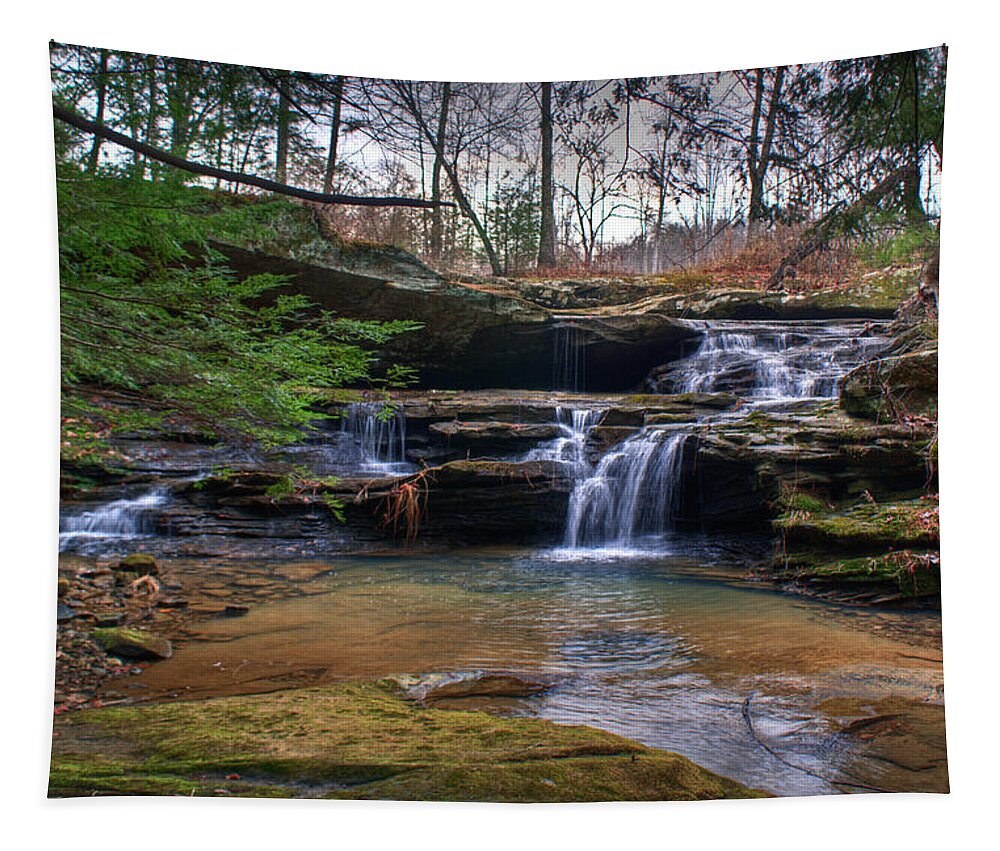 Waterfalls Tapestry featuring the photograph Waterfalls Cascading by Douglas Barnett