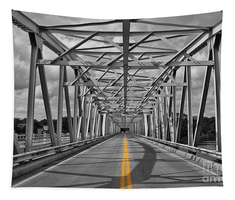 Waterville Bridge Tapestry featuring the photograph Waterville Bridge 9888 3 by Jack Schultz