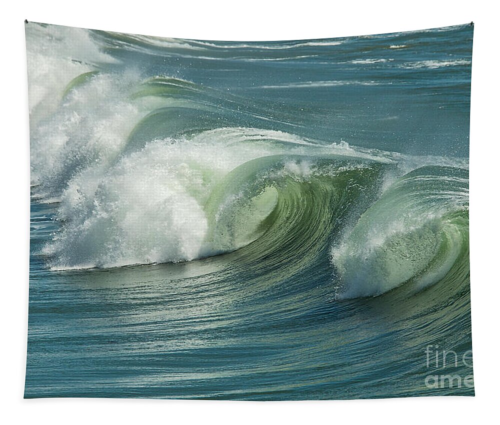 Waves Tapestry featuring the photograph Wave Curls by Ana V Ramirez