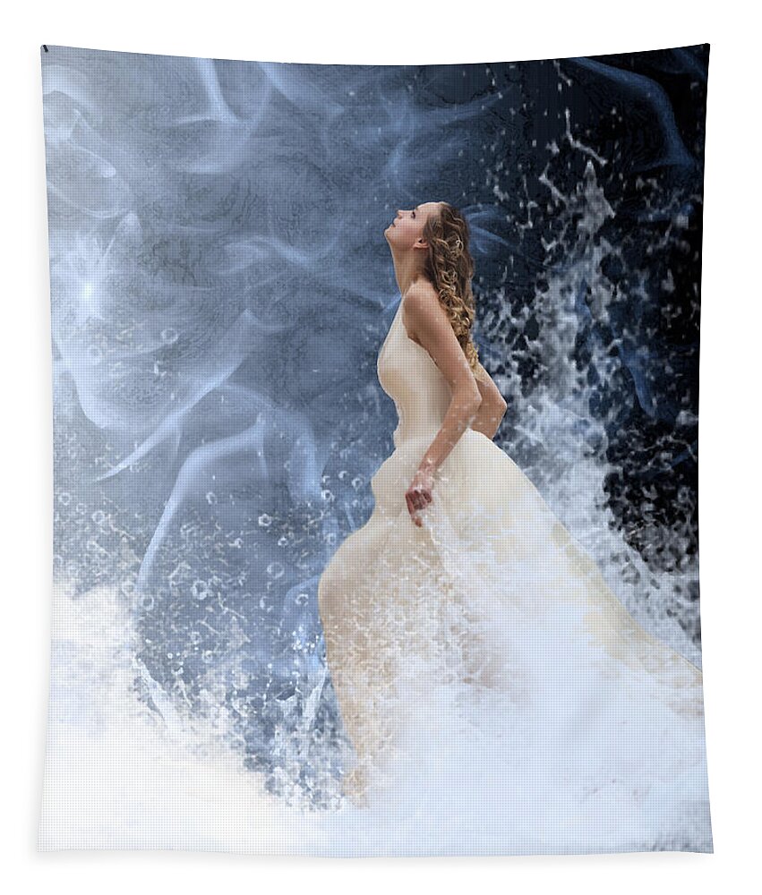 Waves Of His Glory Tapestry featuring the digital art Waves of His Glory by Jennifer Page