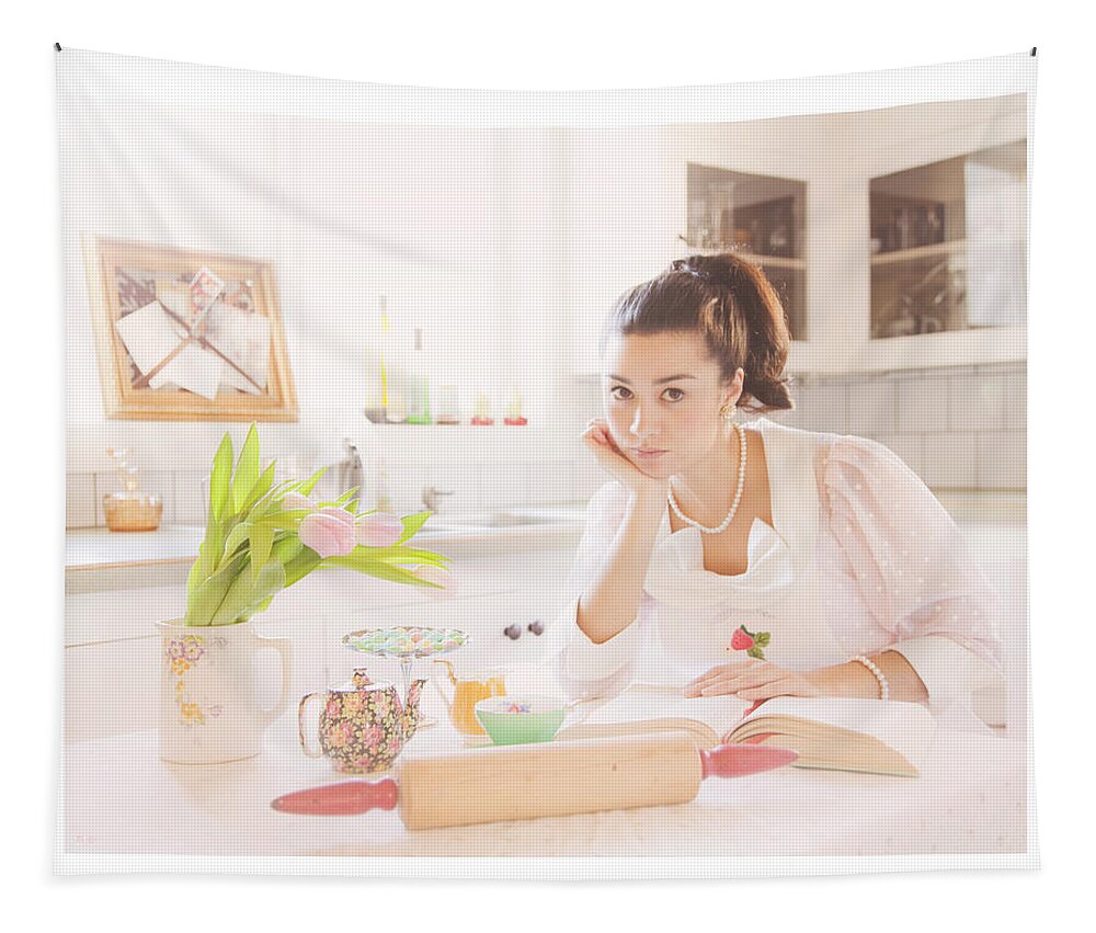 Fifties Kitchen Tapestry featuring the photograph Her Perfect Little Life by Theresa Tahara