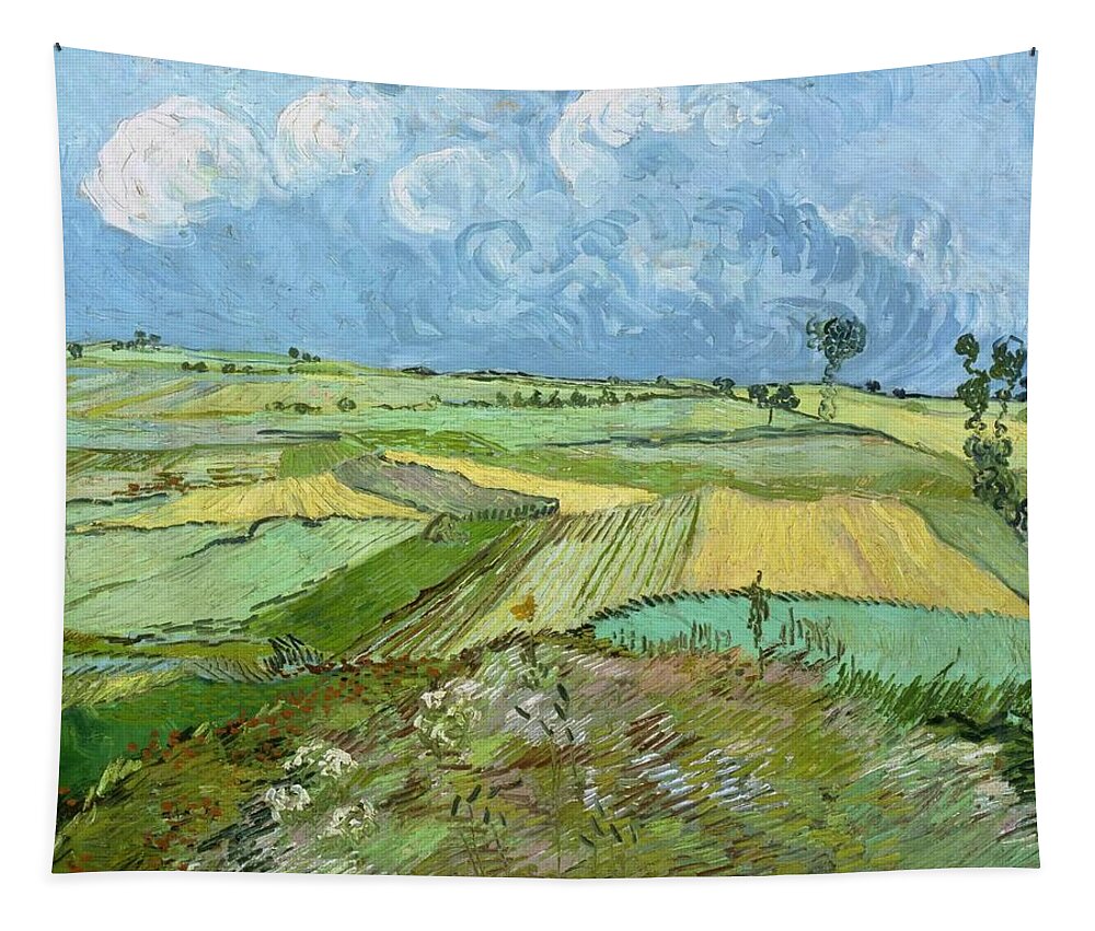 Wheat Fields after the Rain Tapestry by Vincent van Gogh - Fine Art America