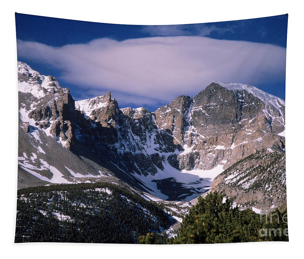 Great Basin National Park Tapestry featuring the photograph Wheeler Peak by Mark Newman