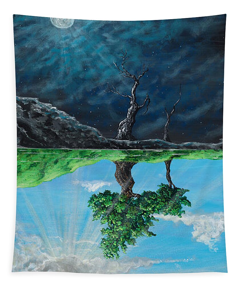 Trees Tapestry featuring the painting When We Were Beautiful by Joel Tesch