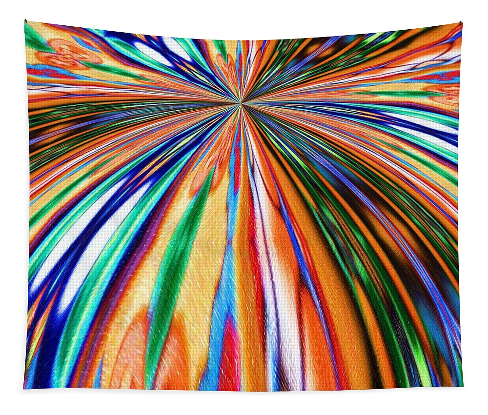 Begin Tapestry featuring the digital art Where It All Began Abstract by Alec Drake