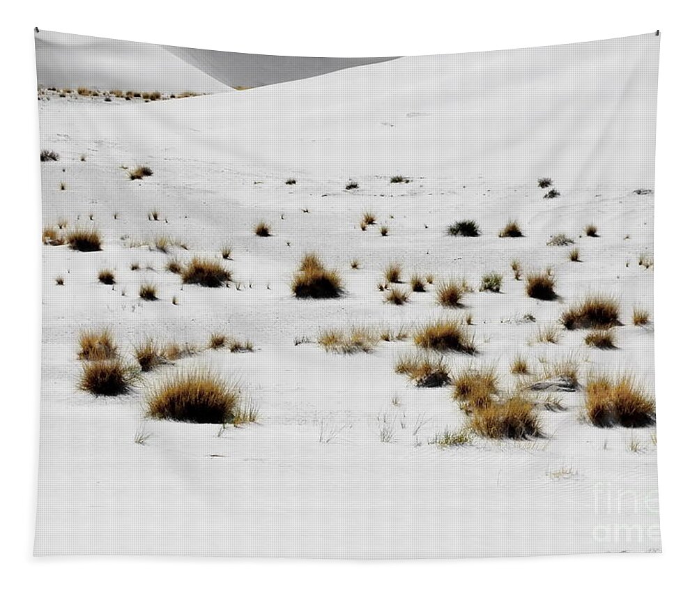 Digital Color Photo Tapestry featuring the digital art White Sands Life by Tim Richards