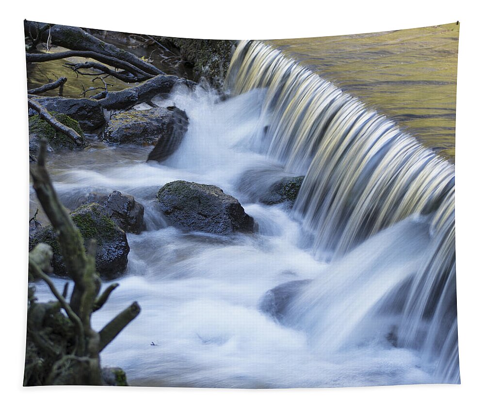 River Clwyd Tapestry featuring the photograph White Water by Spikey Mouse Photography