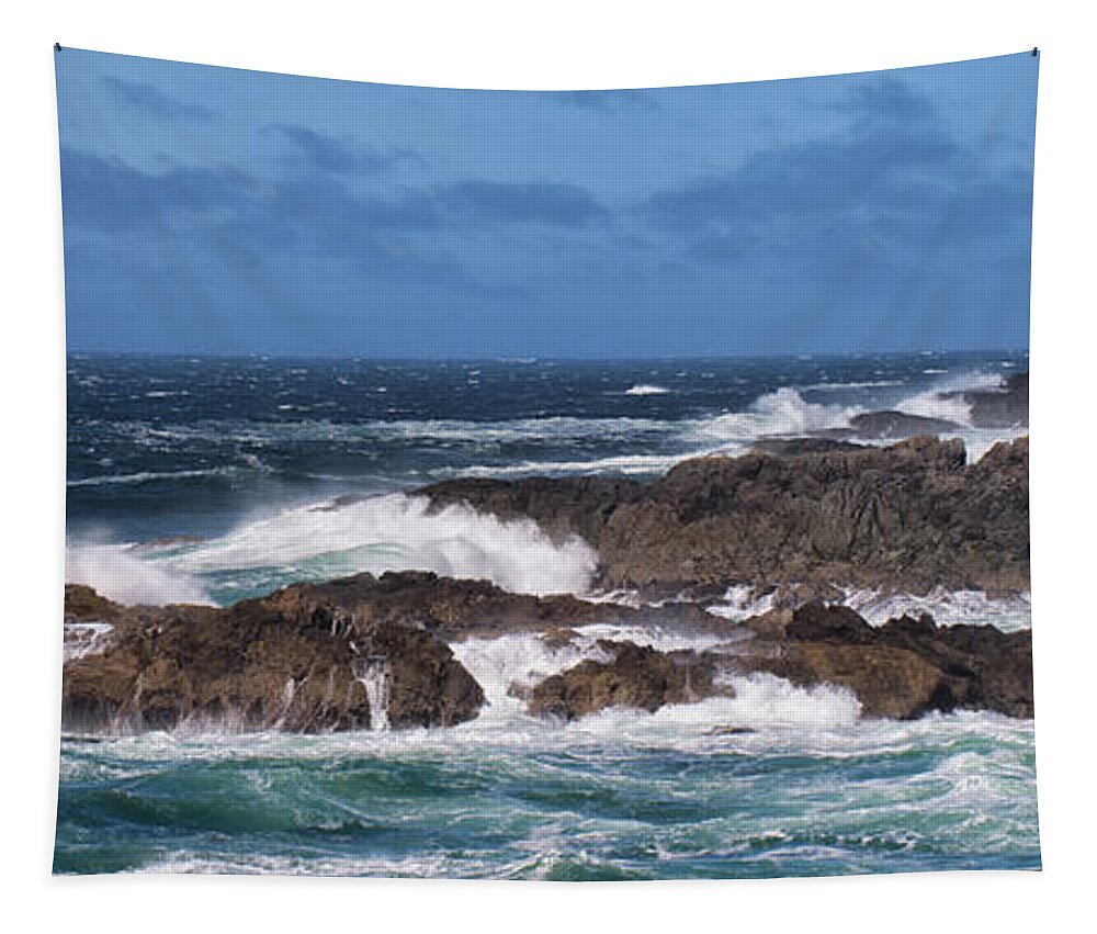 Ucluelet Tapestry featuring the photograph Wild Pacific Surf by Allan Van Gasbeck