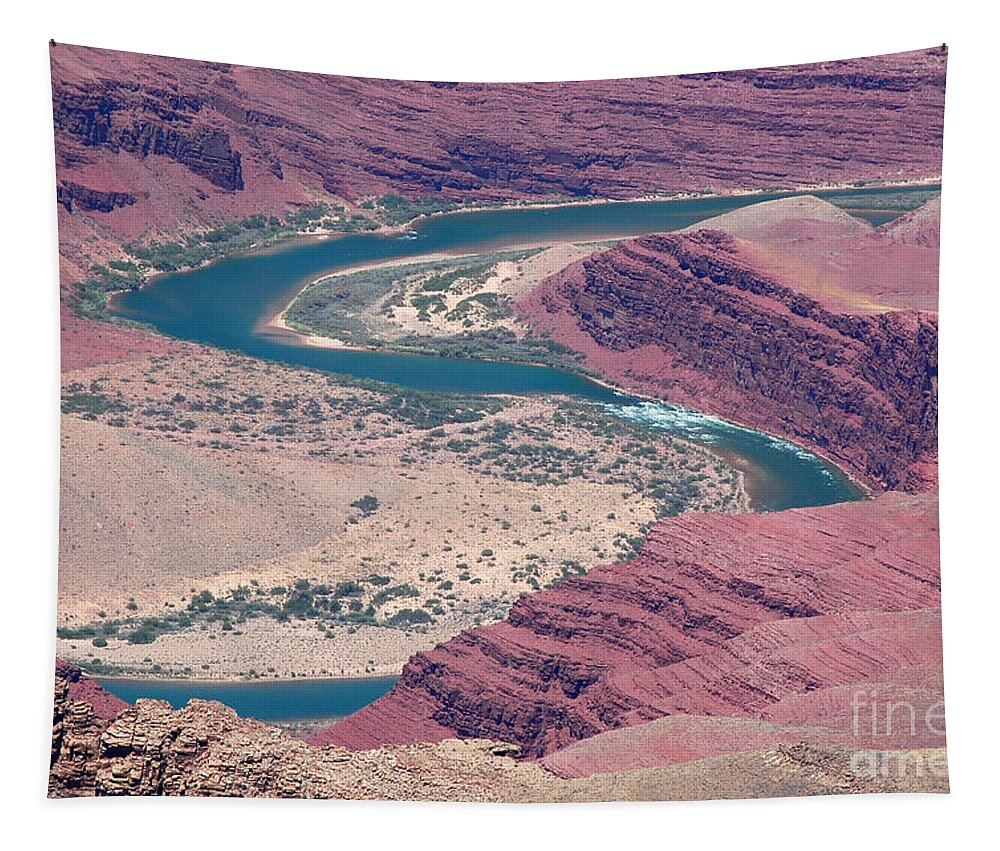 Grand Canyon National Park Tapestry featuring the photograph Winding Colorado River by Debra Thompson
